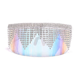 Big Frame Rhinestone Oversized Mask Sunglasses