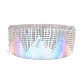 Big Frame Rhinestone Oversized Mask Sunglasses