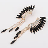 Crystal Rhinestone Tassel Fringe Earrings
