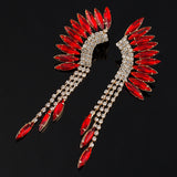 Crystal Rhinestone Tassel Fringe Earrings
