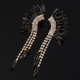 Crystal Rhinestone Tassel Fringe Earrings