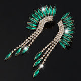 Crystal Rhinestone Tassel Fringe Earrings