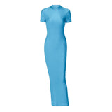 Skinny Sheath Short Sleeve Dress