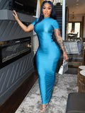 Skinny Sheath Short Sleeve Dress