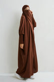 Hooded Smocking Sleeve One-piece Prayer Dress