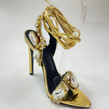 Pointed Toe Thin Ankle Strap High Heels