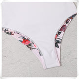 Floral Printed Long Sleeve Half Zipper Surfing Swimsuit