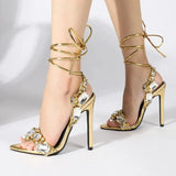 Pointed Toe Thin Ankle Strap High Heels