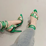 Pointed Toe Thin Ankle Strap High Heels