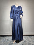 Silky Satin Evening Maxi Dress Set