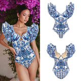 Assorted Ruffled Tummy Control One Piece Swimwear and Skirt