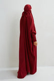 Hooded Smocking Sleeve One-piece Prayer Dress