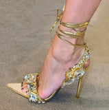 Pointed Toe Thin Ankle Strap High Heels