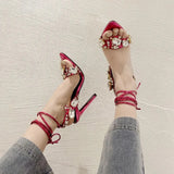 Pointed Toe Thin Ankle Strap High Heels