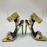 Pointed Toe Thin Ankle Strap High Heels