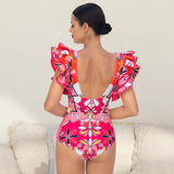 Assorted Ruffled Tummy Control One Piece Swimwear and Skirt