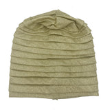 Glitter Full Body Pleated Turban Cap