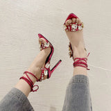 Pointed Toe Thin Ankle Strap High Heels