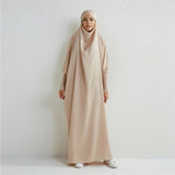 Hooded Smocking Sleeve One-piece Prayer Dress