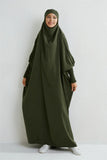 Hooded Smocking Sleeve One-piece Prayer Dress
