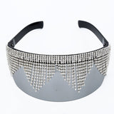 Big Frame Rhinestone Oversized Mirror Sunglasses UV400