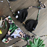 Sporty Stamp Push-Up Padded Swimsuit