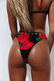 Women Sexy Push Up Split Eye Ring Bathing Two-piece Suit