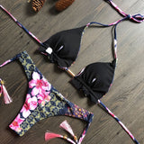 Sporty Stamp Push-Up Padded Swimsuit