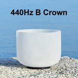 Chakra Frosted Quartz Crystal Singing Bowl