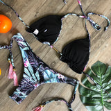 Sporty Stamp Push-Up Padded Swimsuit