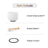Chakra Frosted Quartz Crystal Singing Bowl
