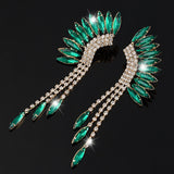 Crystal Rhinestone Tassel Fringe Earrings