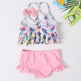 Mother And Daughter Floral Fashion Pattern Two-Piece Swimsuit