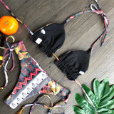 Sporty Stamp Push-Up Padded Swimsuit