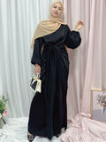 Satin Robe with Wrap Tie 2-piece Dress Set