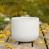 Chakra Frosted Quartz Crystal Singing Bowl