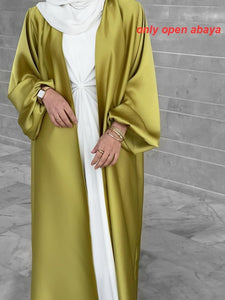 Modest Women Summer Puff Sleeve Abaya Robe