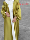 Modest Women Summer Puff Sleeve Abaya Robe