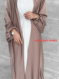 Modest Women Summer Puff Sleeve Abaya Robe