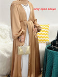 Modest Women Summer Puff Sleeve Abaya Robe