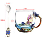 Beauty and Novelty Enamel Flower Tea Set