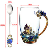 Beauty and Novelty Enamel Flower Tea Set