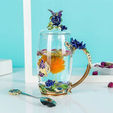 Beauty and Novelty Enamel Flower Tea Set