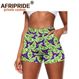 High Waist African Print Shorts