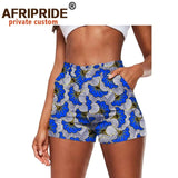 High Waist African Print Shorts