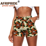 High Waist African Print Shorts