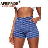 High Waist African Print Shorts