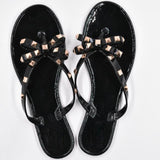 Jelly Rivet Big Bow Flip Flops