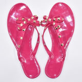 Jelly Rivet Big Bow Flip Flops