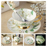 Europe Noble Bone China Coffee Cup Saucer Spoon Set